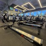 row machines in life fitness center